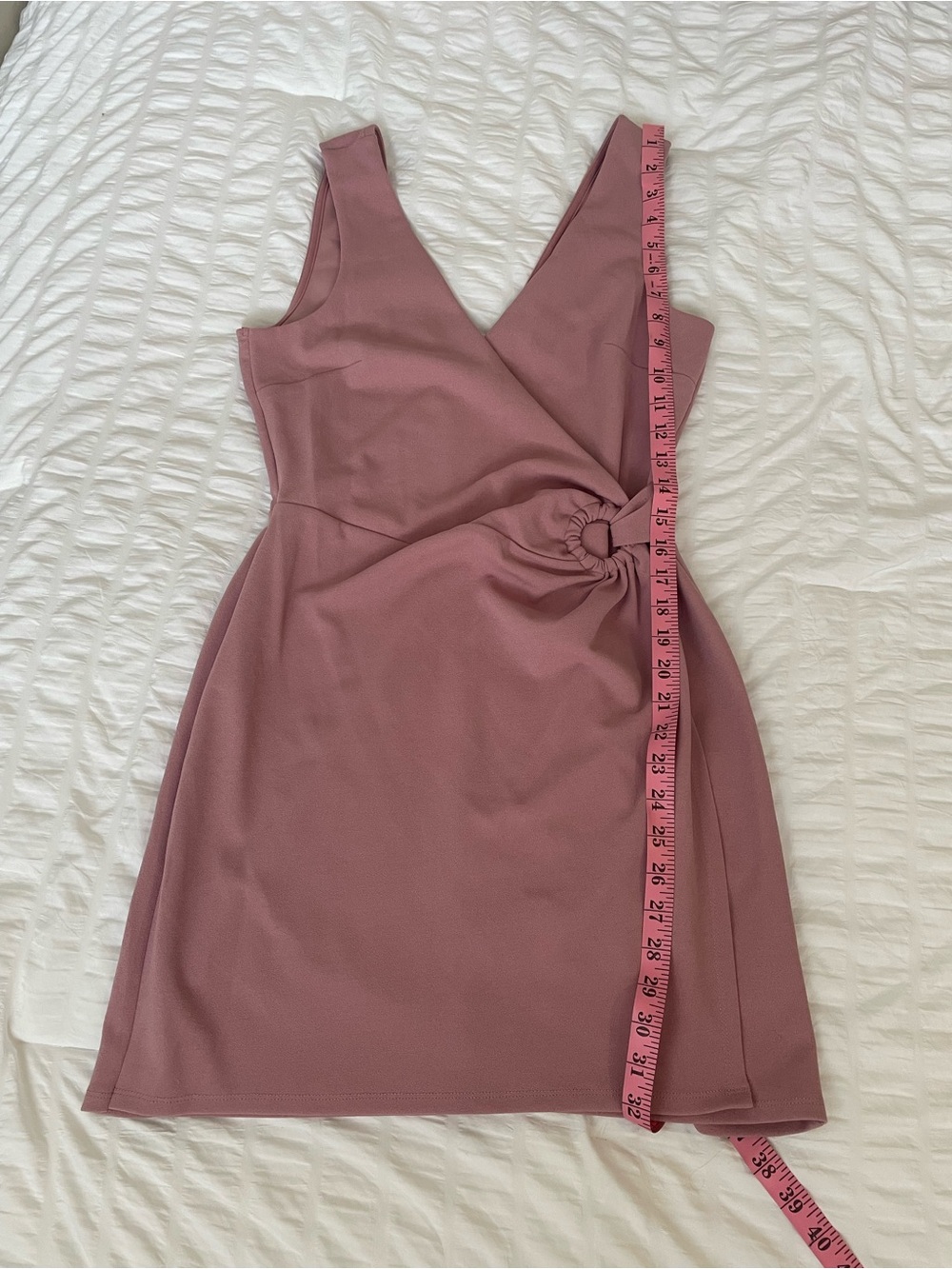 Speechless Mauve Pink Knot-Detail Mini Dress